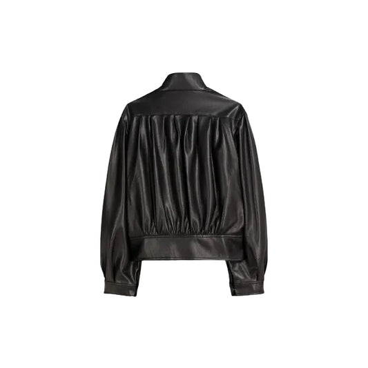 80s leather effect jacket