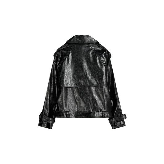 Baggy Trench Leather Jacket