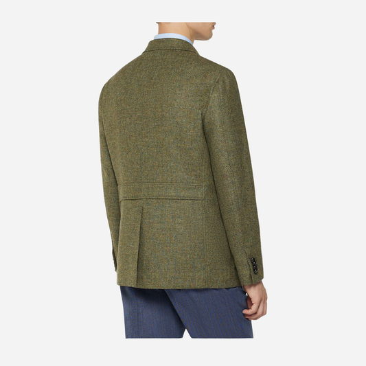 Saharian Blazer in green shetland wool