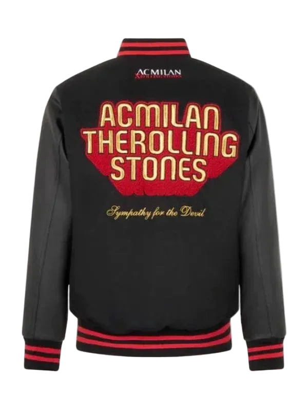 AC Milan Rolling Stones Varsity Jacket