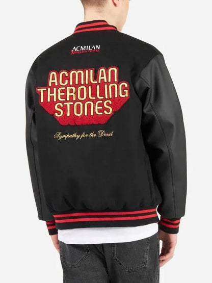 AC Milan Rolling Stones Varsity Jacket