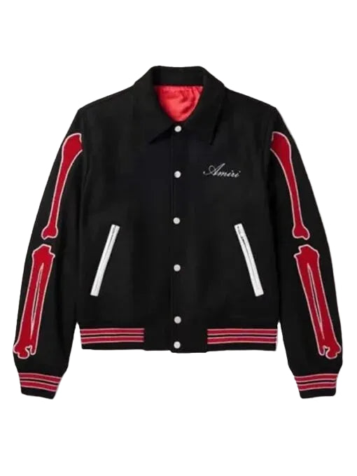 AMIRI Bones Twill Varsity Jacket