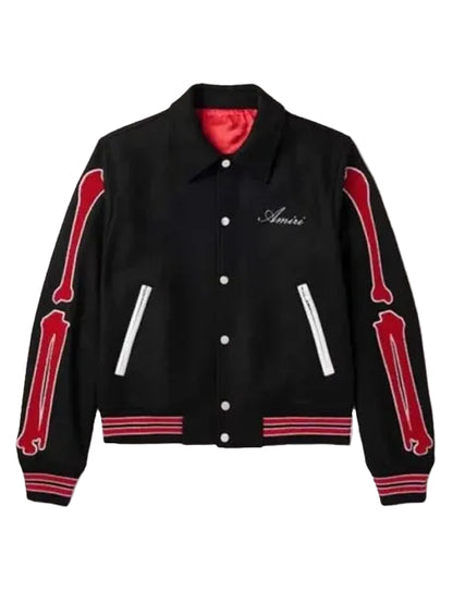 AMIRI Bones Twill Varsity Jacket