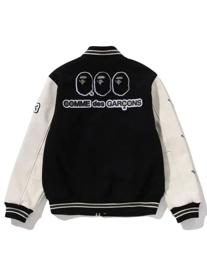A BATHING APE x COMME des GARCONS OSAKA Varsity Jacket