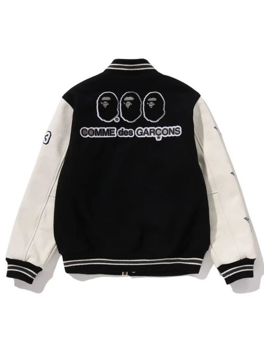 A BATHING APE x COMME des GARCONS OSAKA Varsity Jacket