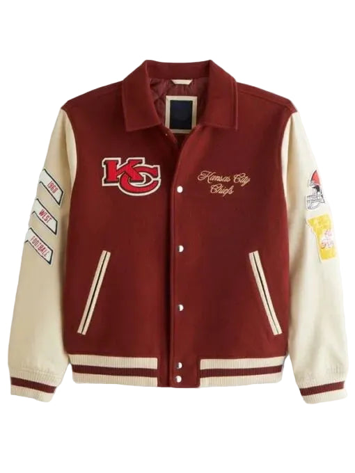 Abercrombie Kansas City Chiefs Varsity Bomber Jacket