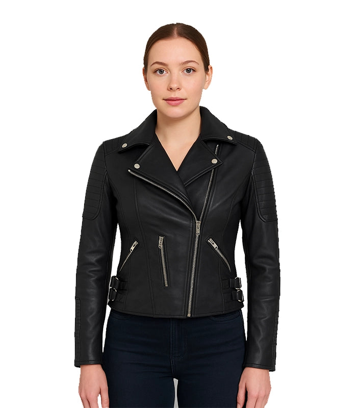 Black Leather Biker Jacket – Armand