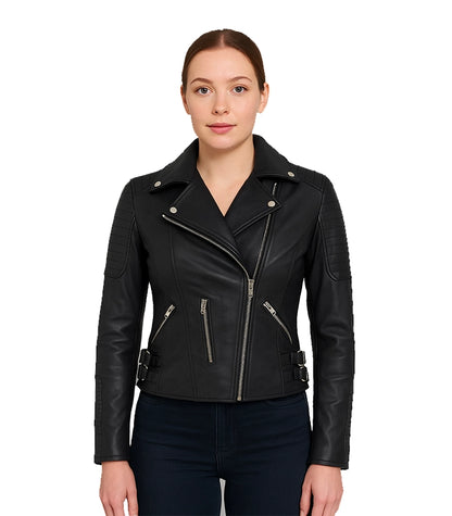 Black Leather Biker Jacket – Armand