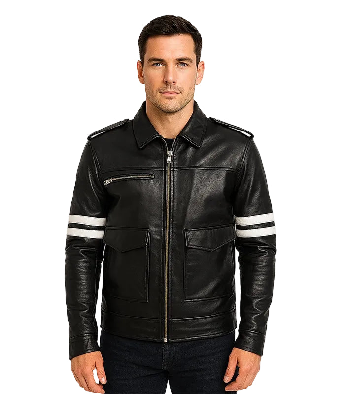 Black Leather Jacket Dragonhide