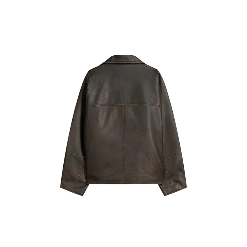 Brown Baggy Leather Jacket