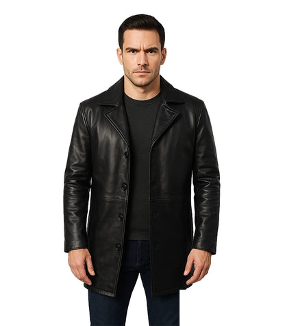 Classmith Black Leather Coat