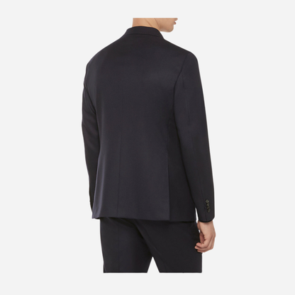 Double-Breasted Aida Blazer in Blue Wool 