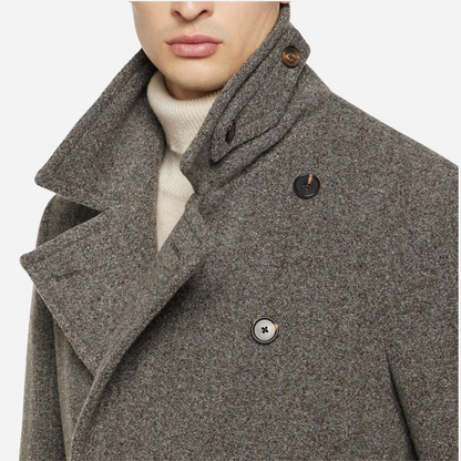 Peacoat in grey bouclé wool