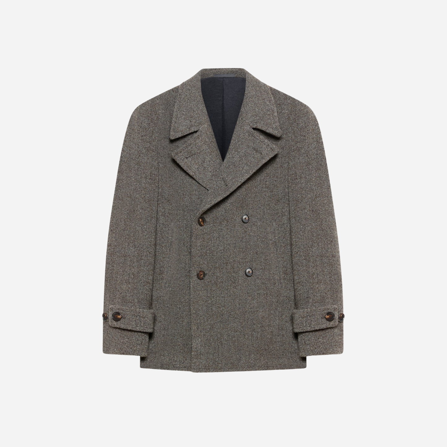 Peacoat in grey bouclé wool