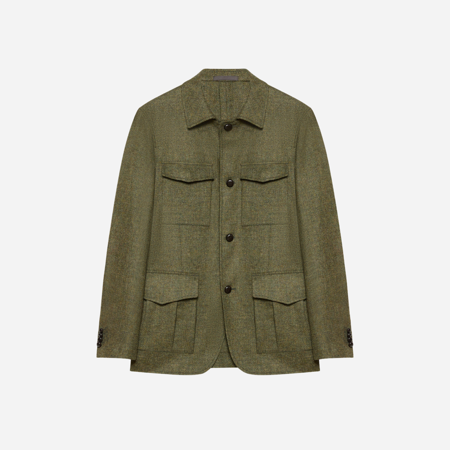 Saharian Blazer in green shetland wool