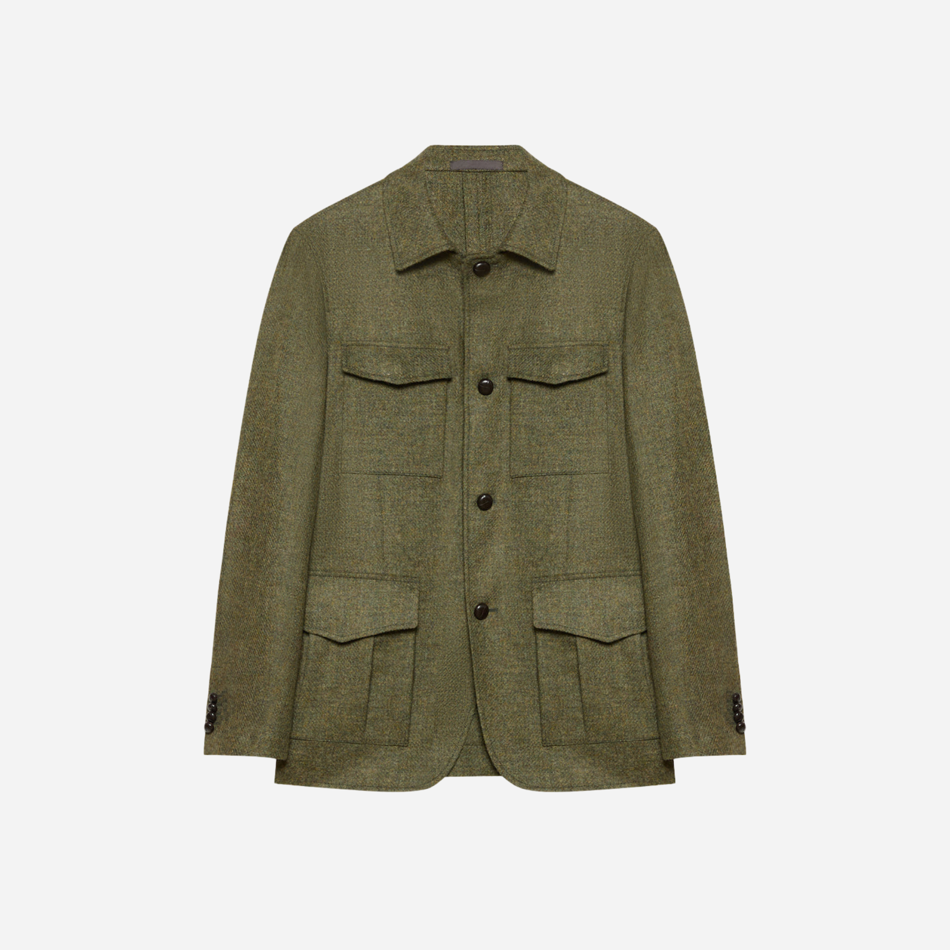 Saharian Blazer in green shetland wool