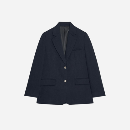Straight Cut Buttoned Blazer