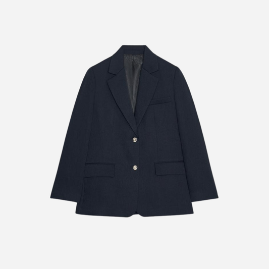 Straight Cut Buttoned Blazer